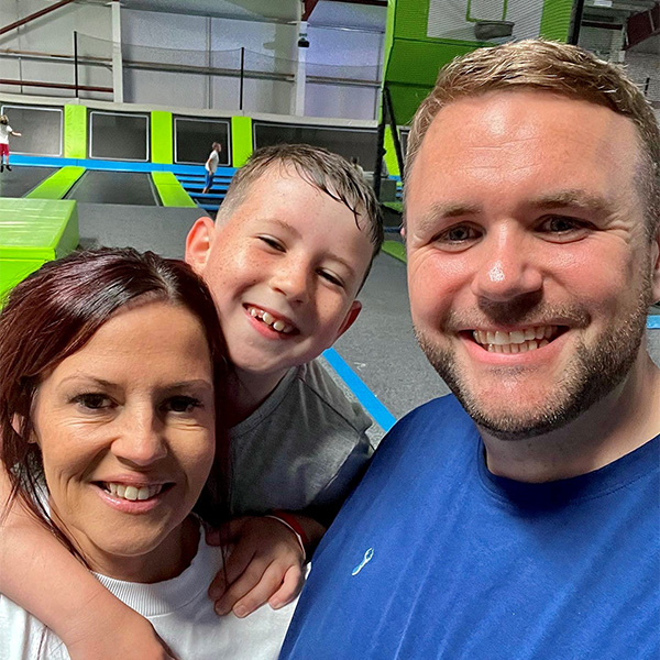 Slimming World members at a trampoline park