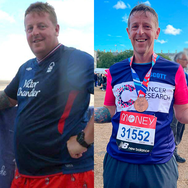 Slimming World member Scott Ufton's before and after weight loss transformation