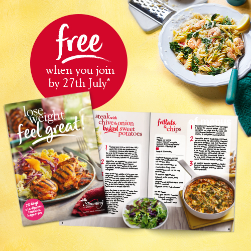 Get a free summer booklet of 28 days of menus when you join Slimming World by 27th July